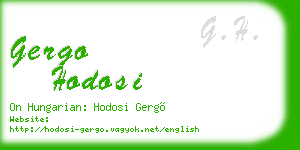 gergo hodosi business card